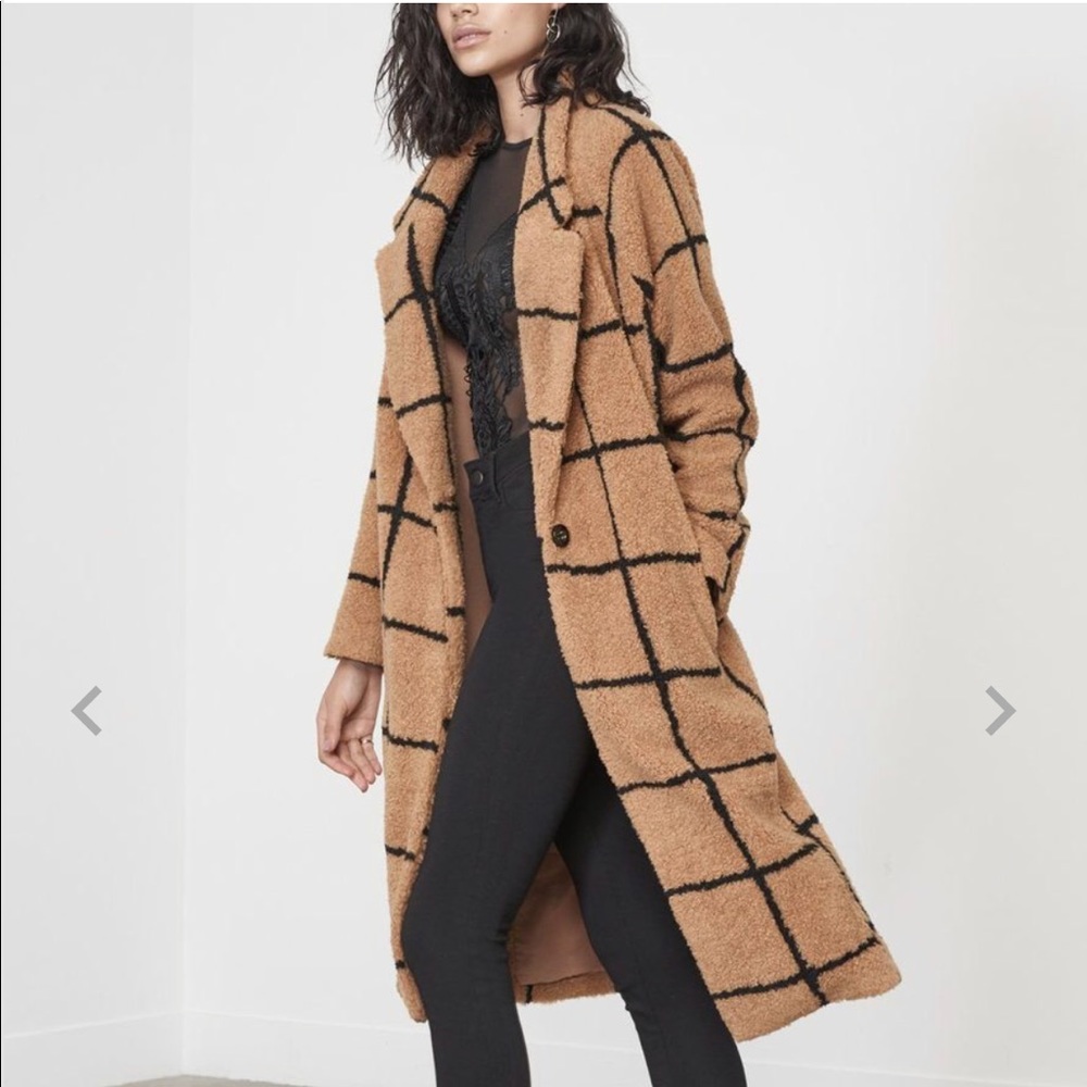 ISO Lavish Alice Checkered Boyfriend Coat